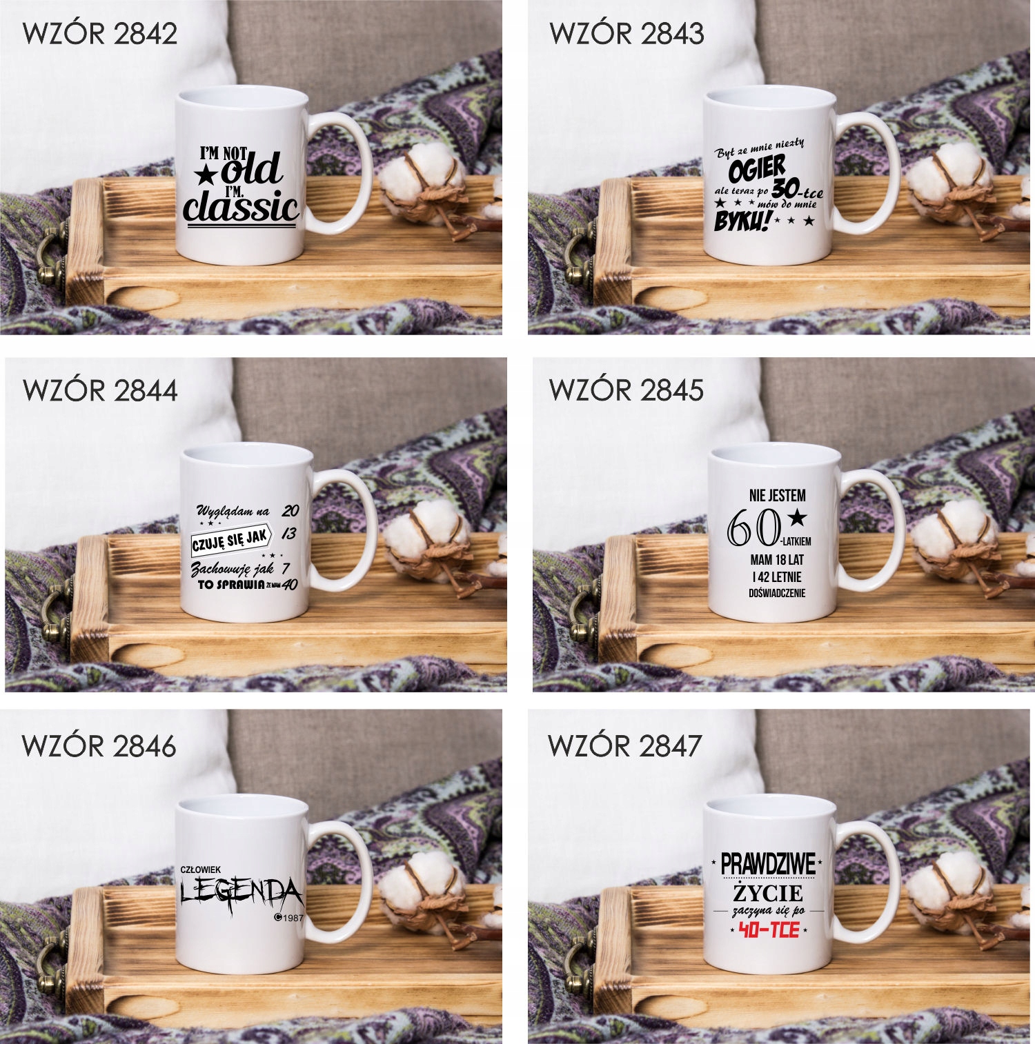 Kubek z nadrukiem PREZENT CZŁOWIEK LEGENDA ROK