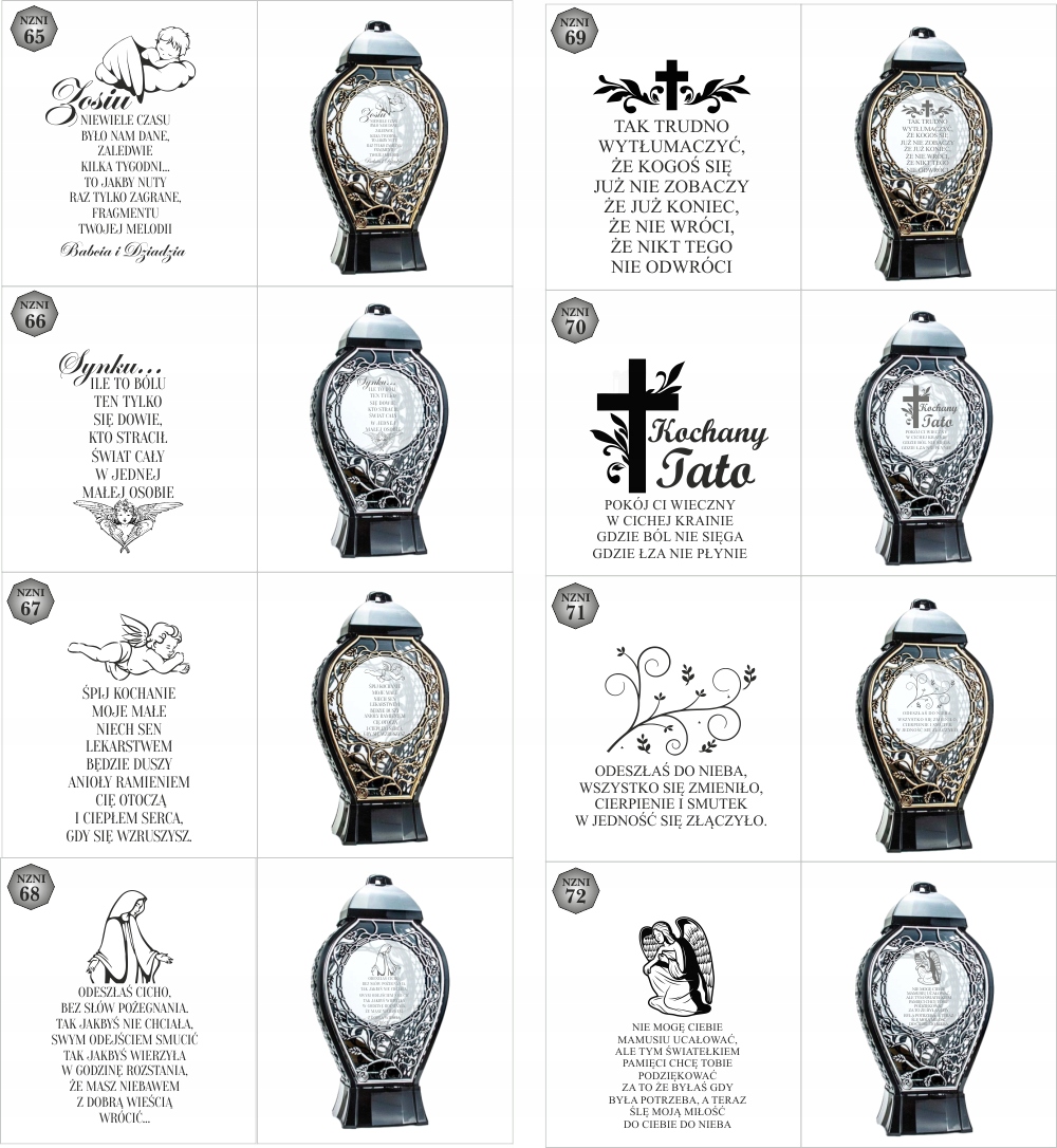 DUŻY Znicz personalizowany z datą napisem tekstem imieniem unikalny