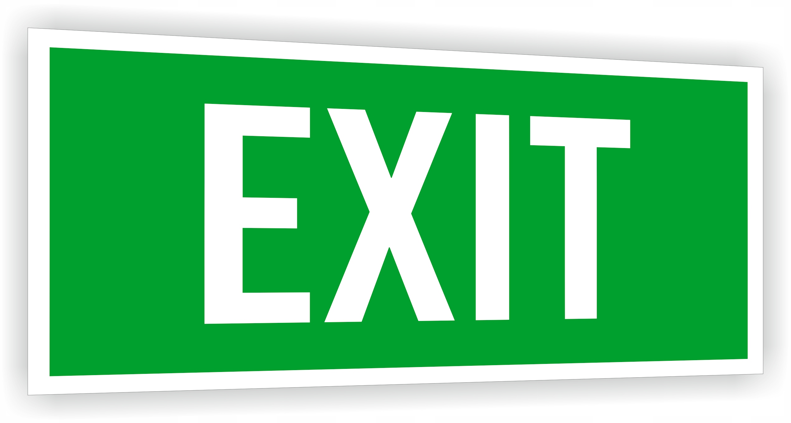 Tabliczka ewakuacyjna informacyjna z nadrukiem 20x10 cm exit