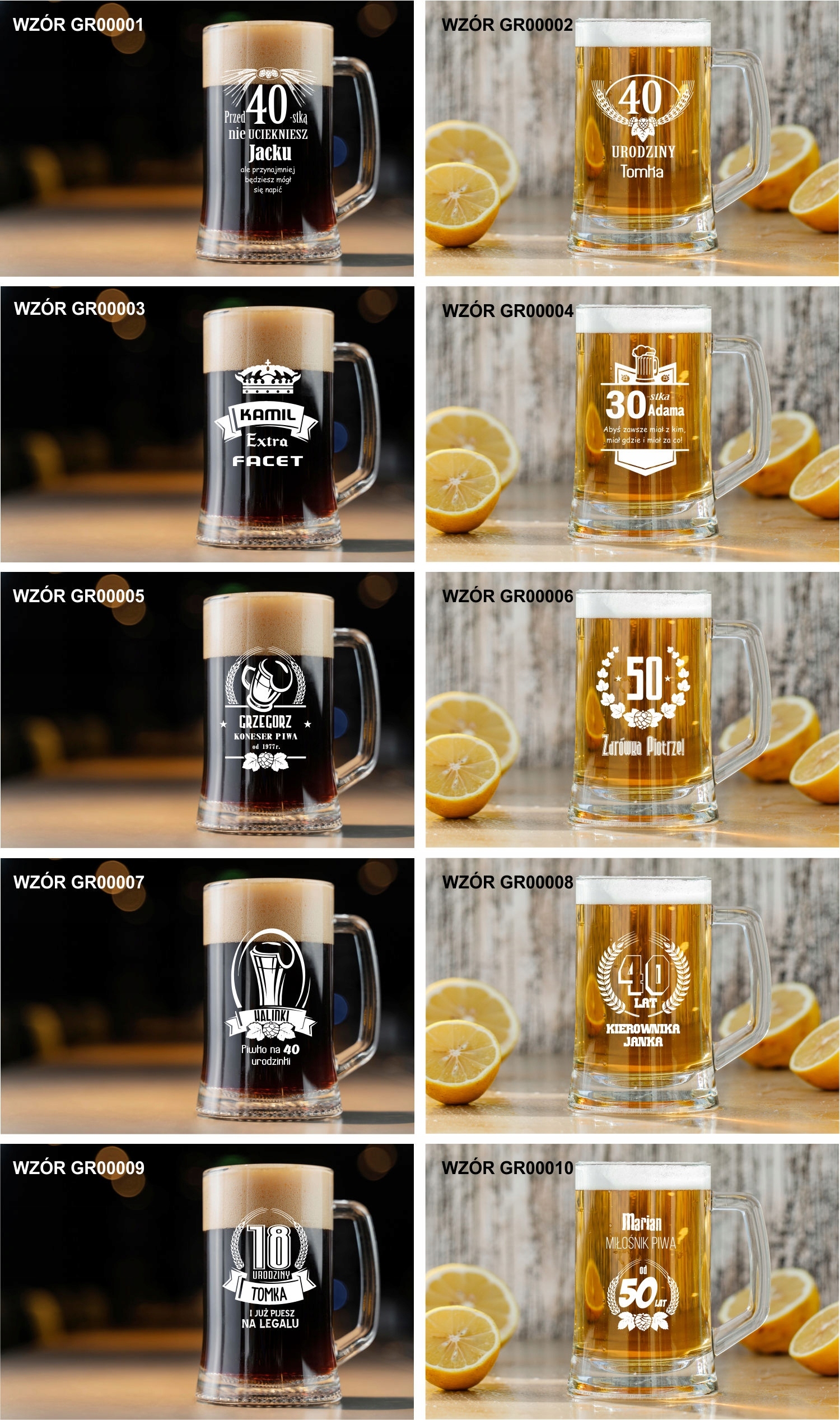 Kufel do Piwa Z WŁASNYM GRAWEREM PREZENT super HIT