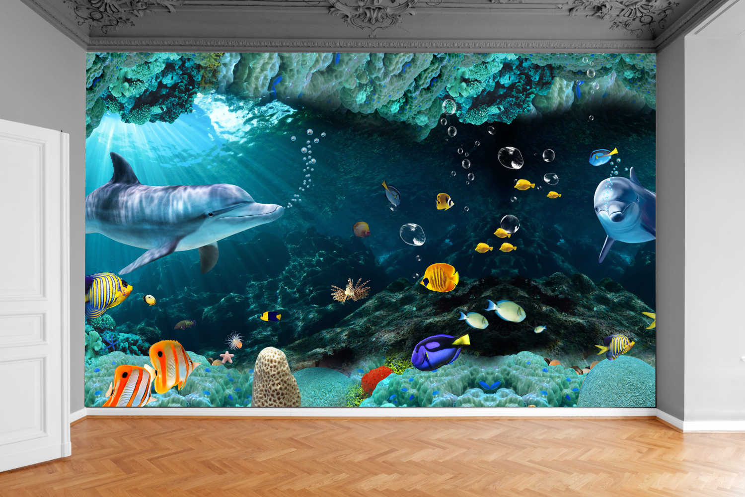 Fototapeta KOLOROWE RYBY AKWARIUM 370x250