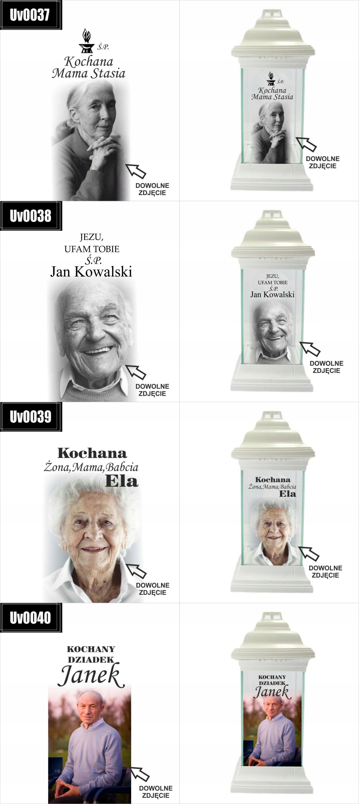 Personalizowany Znicz z nadrukiem UV dla dziecka