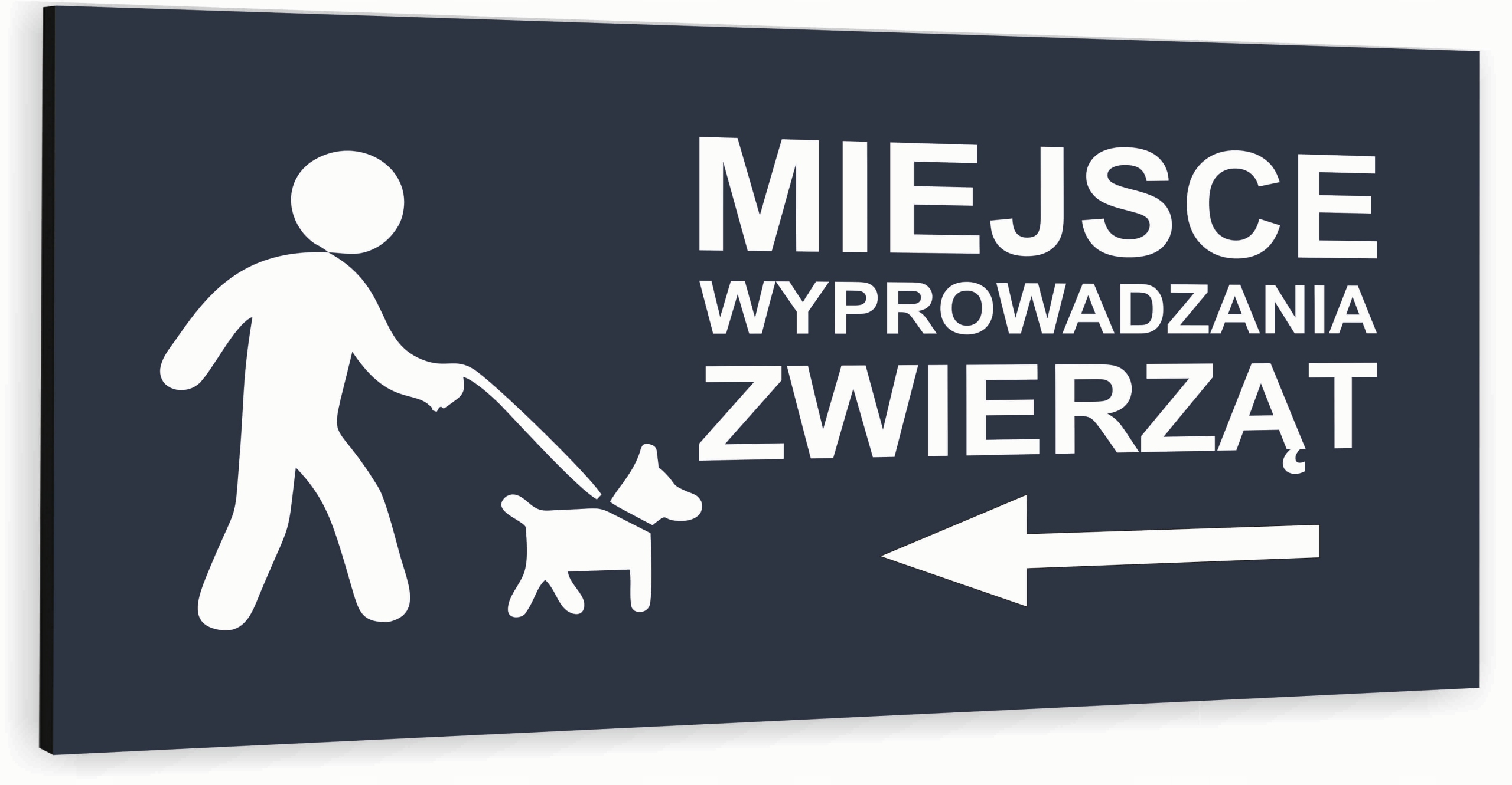Tabliczka informacyjna ATRACYTOWA z dibondu MIEJSCE WYPROWADZANIA ZWIERZĄT