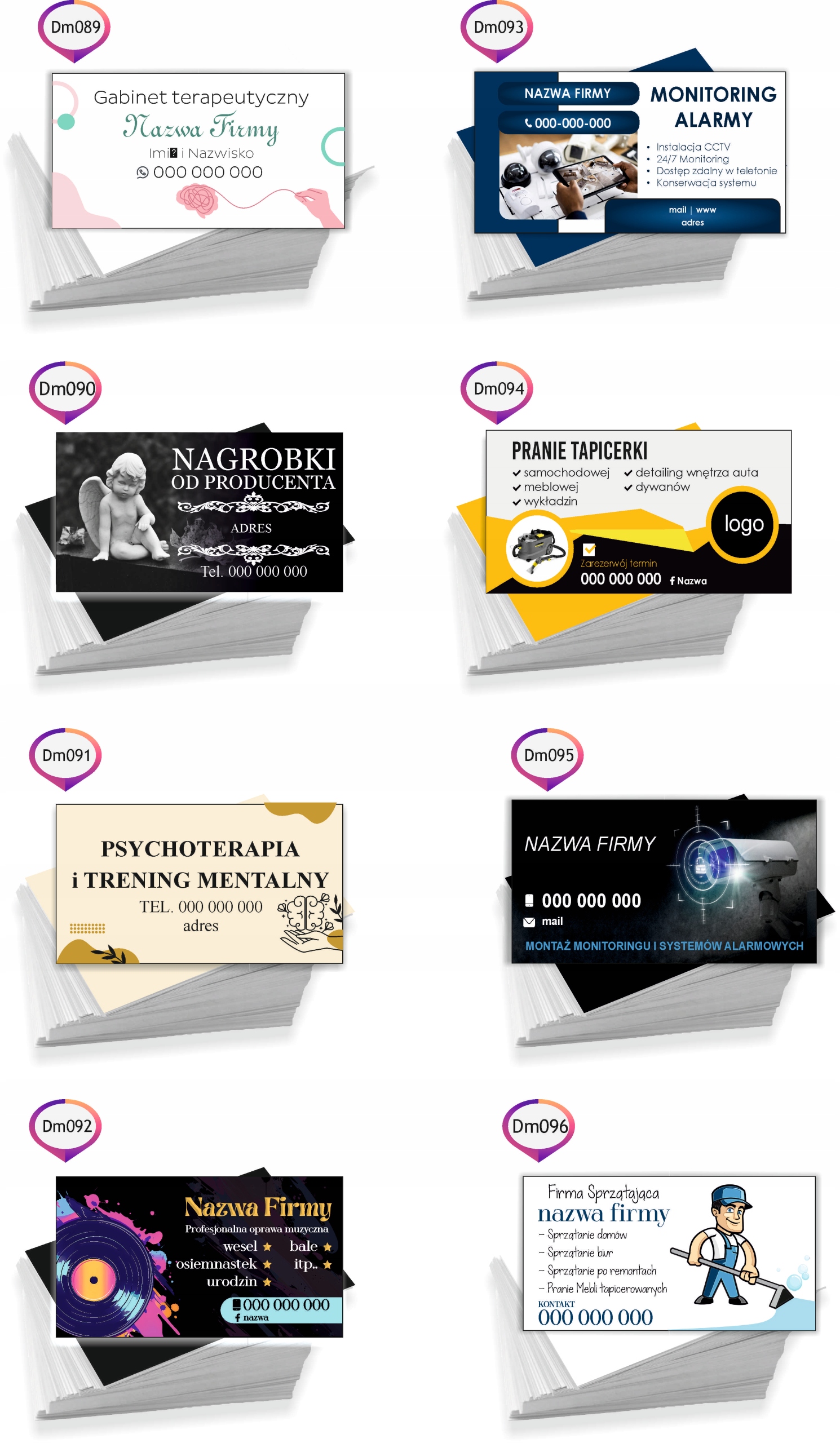 Wizytówki reklamowe 200 szt dużo wzorów DOCIEPLANIE BUDYNKÓW