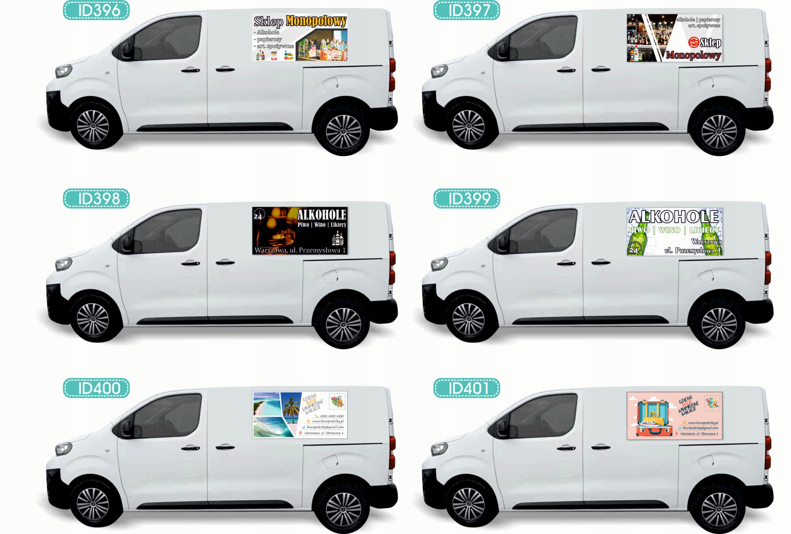 Reklama Naklejka na samochód wiele wzorów MEBLE NA WYMIAR