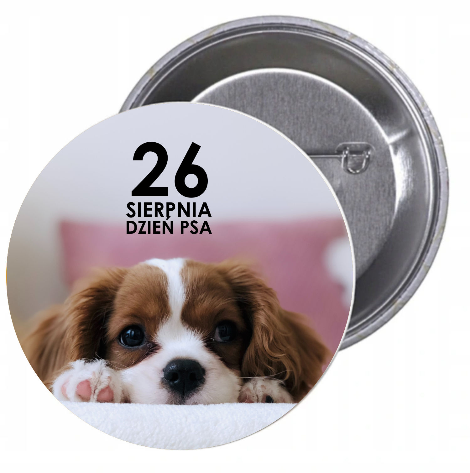 Przypinki buttony HIT TANIO DZIEŃ PSA z grafiką
