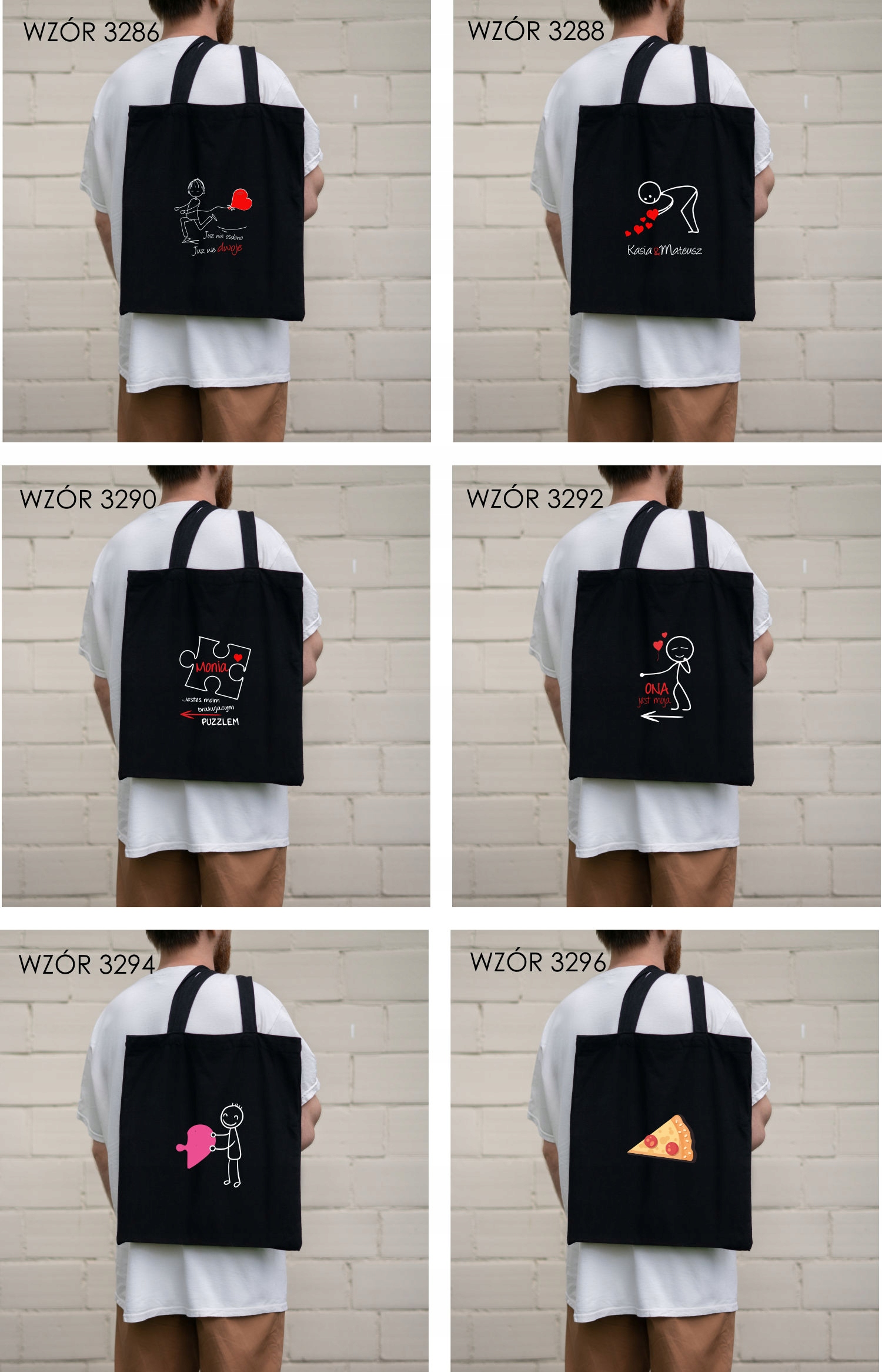 Eko Torba z nadrukiem PREZENT na WALENTYNKI LOVE