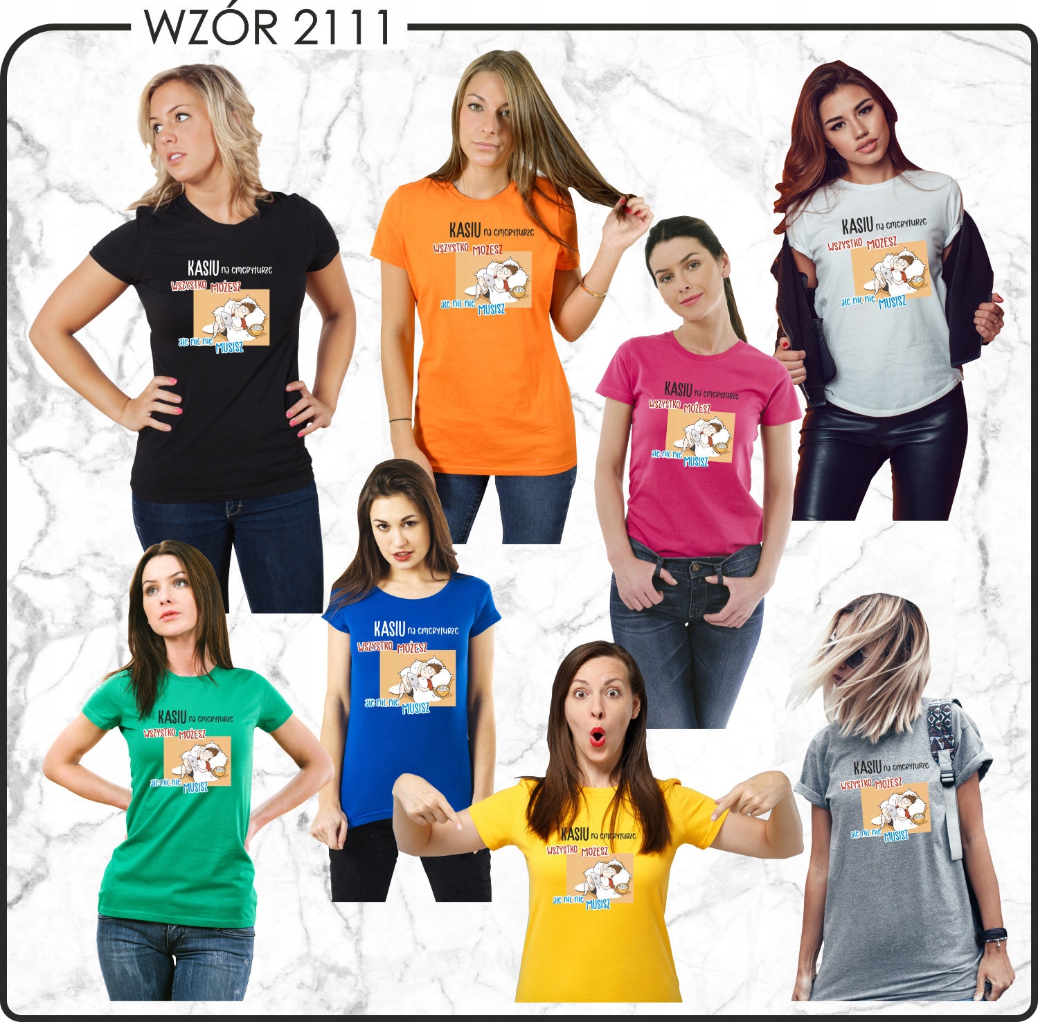 Koszulka z imieniem prezent dla emerytki