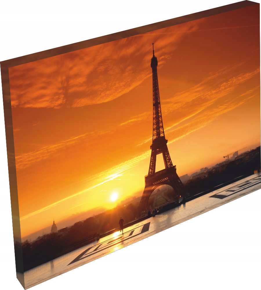 OBRAZ na płótnie WIDOK zachód słońca Paryż 120x80