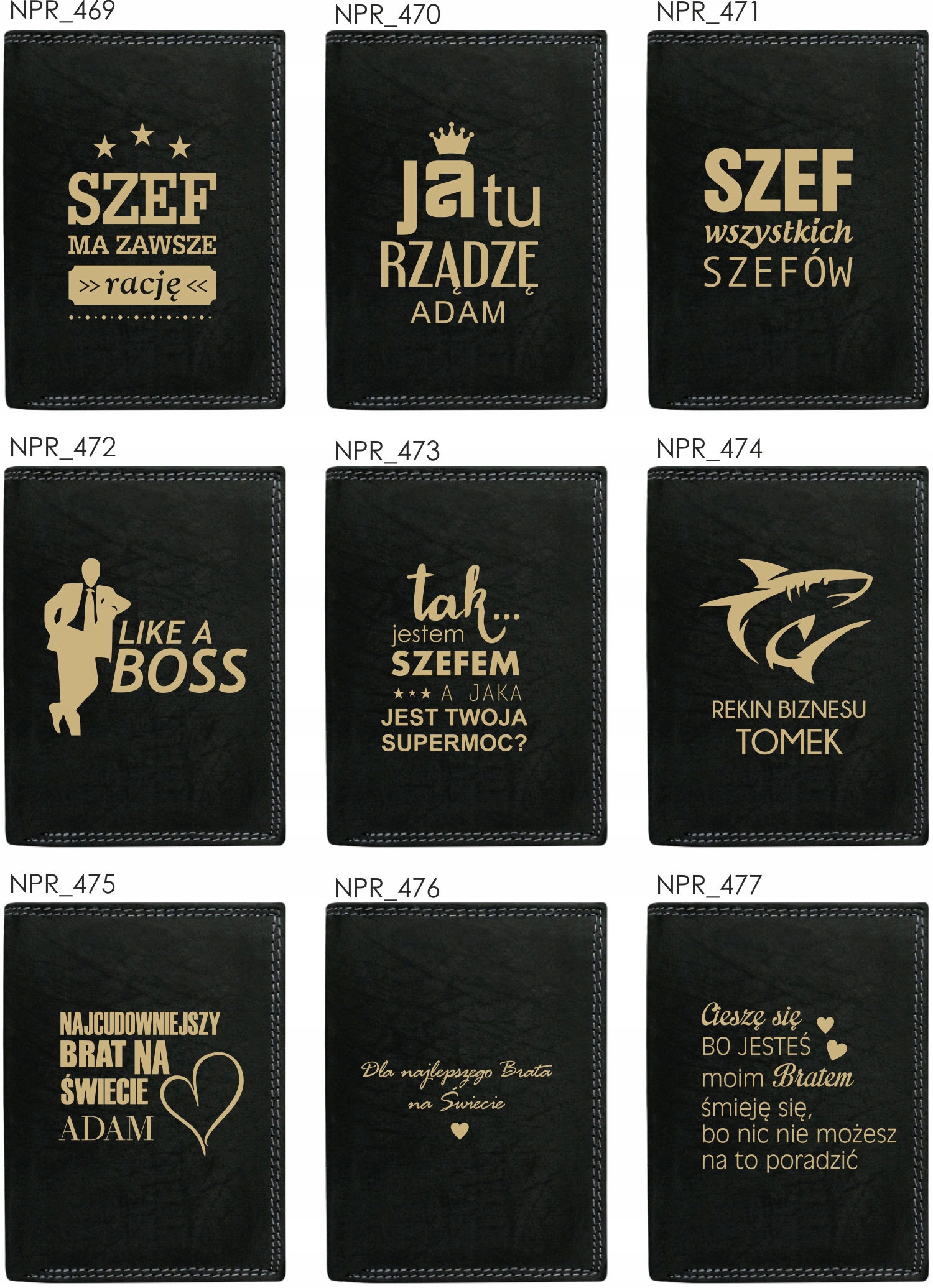 Eleganki męski portfel 100% SKÓRA dla strażaka