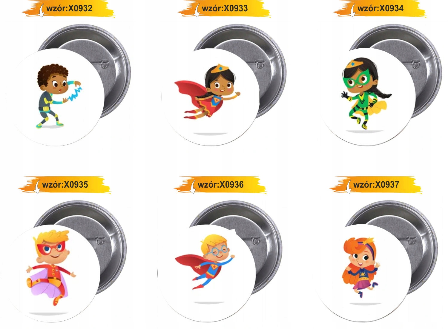 Przypinki buttony SUPER BOHATER badziki TANIO