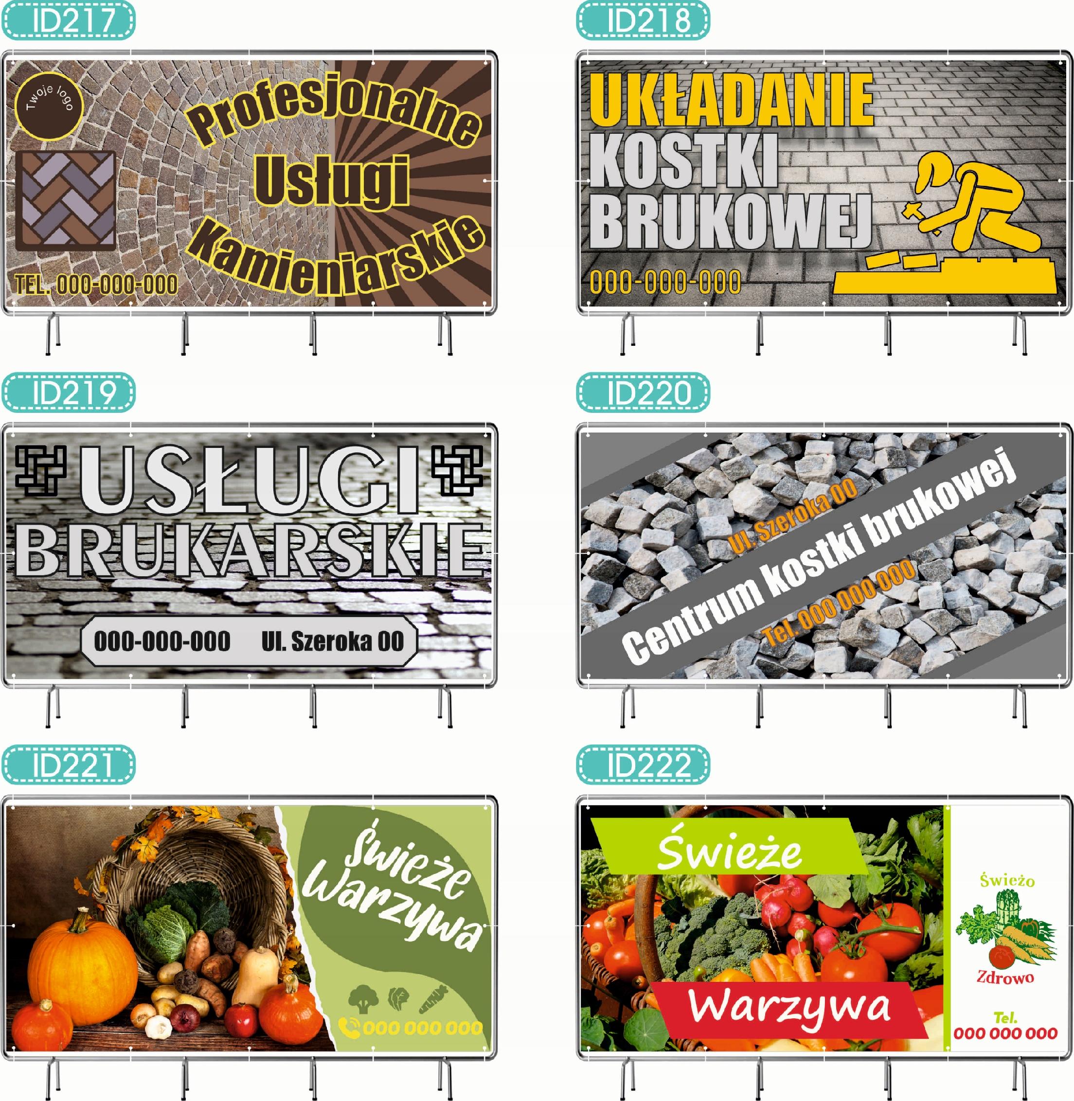 BANER REKLAMOWY 300x150 cm różne wzory projekt w cenie SPRZEDAŻ ZIEMNIAKI