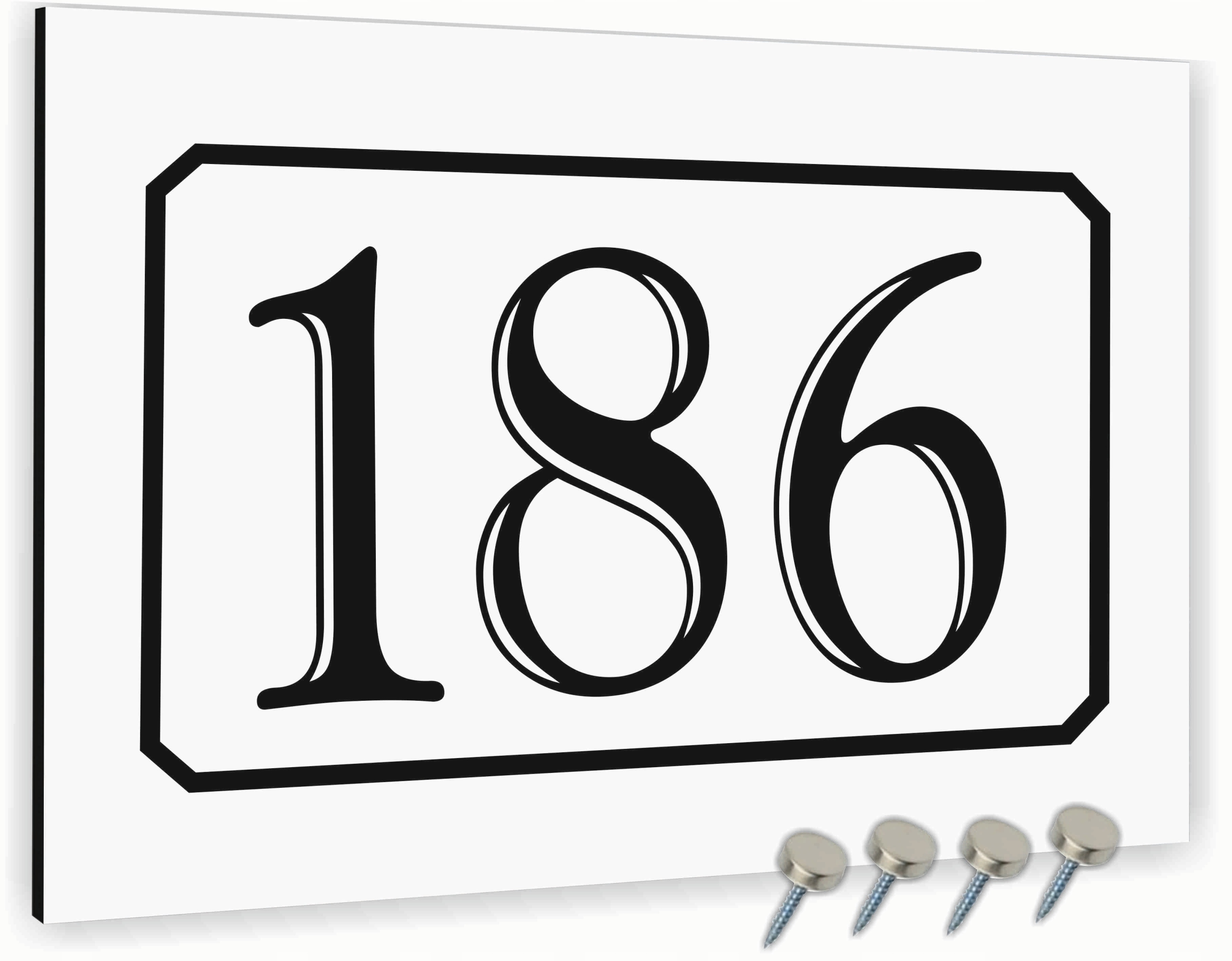 Tabliczka adresowa Nierdzewna Tablica adres domu Biała 30x20 Różne wzory