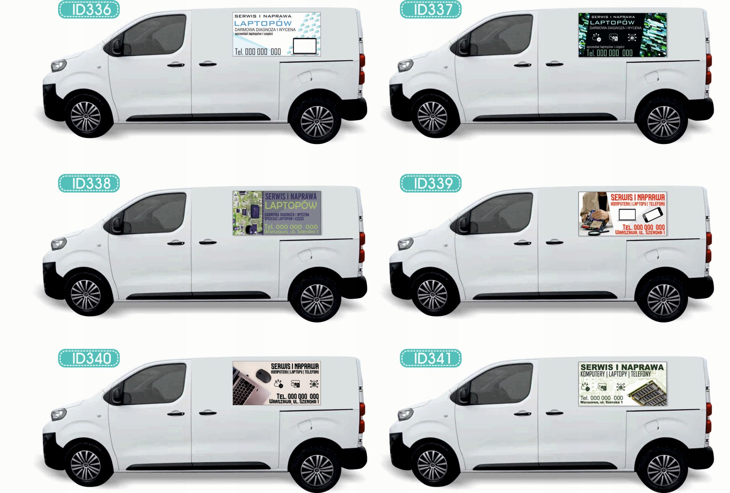 Reklama Naklejka na samochód różne wzory do wyboru ODSZKODOWANIA