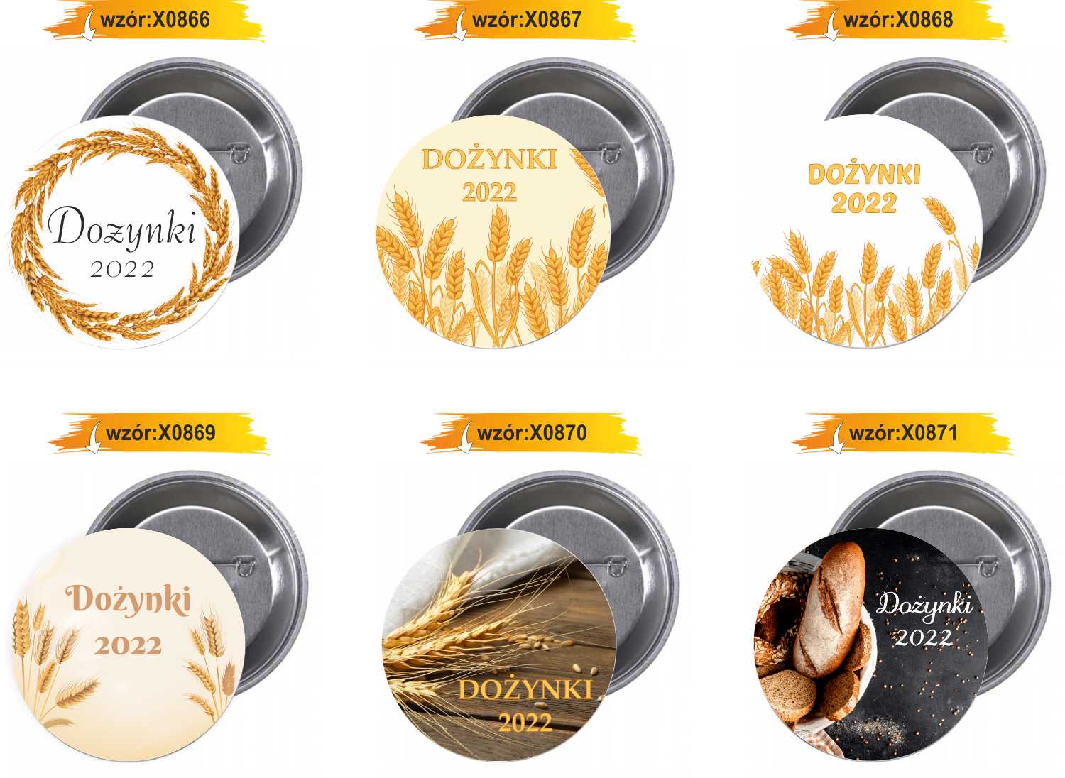 Przypinki buttony DOŻYNKI GMINNE