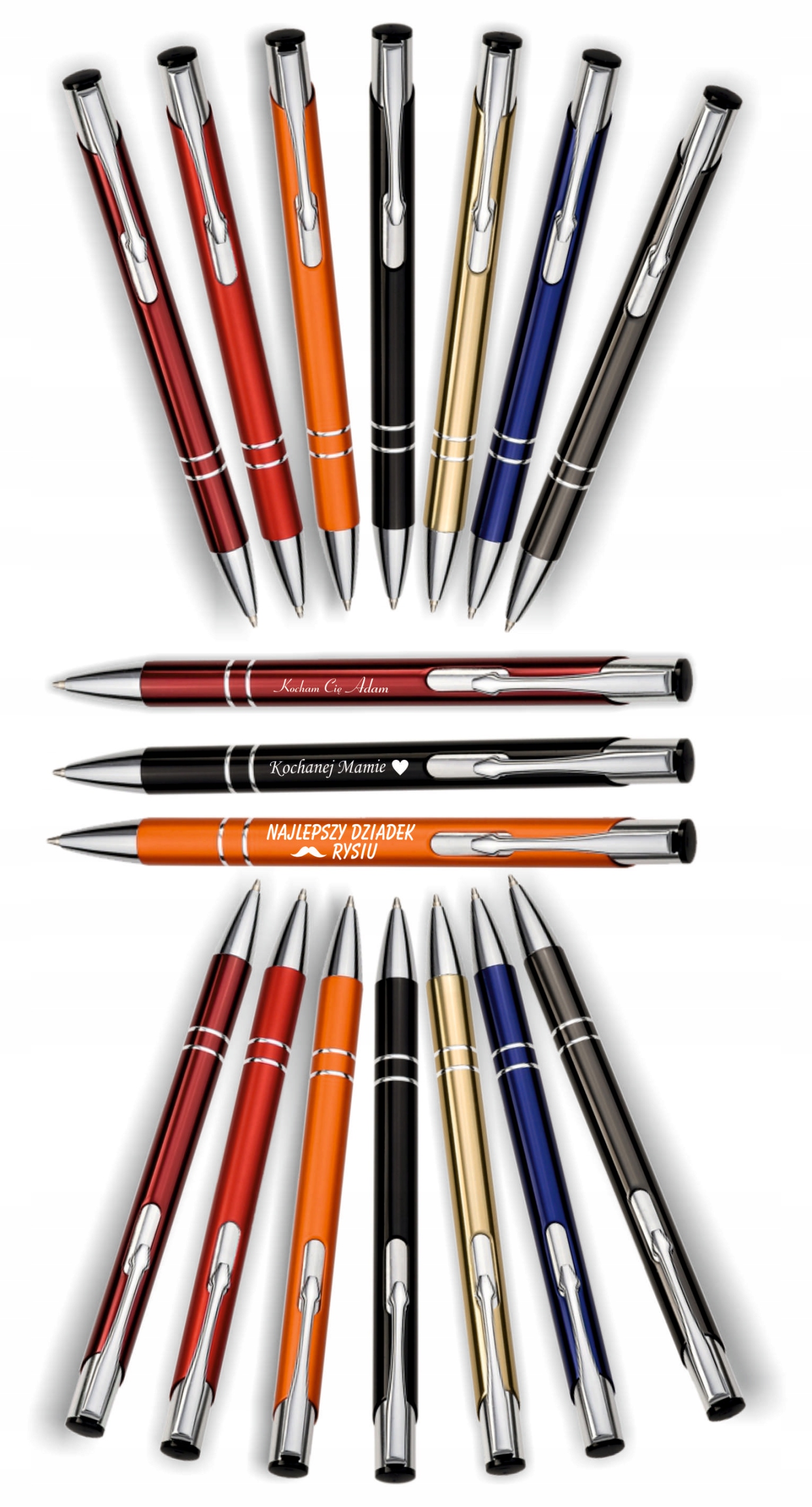 Długopis metalowy okazjonalny elegancki prezent dla taty grawer