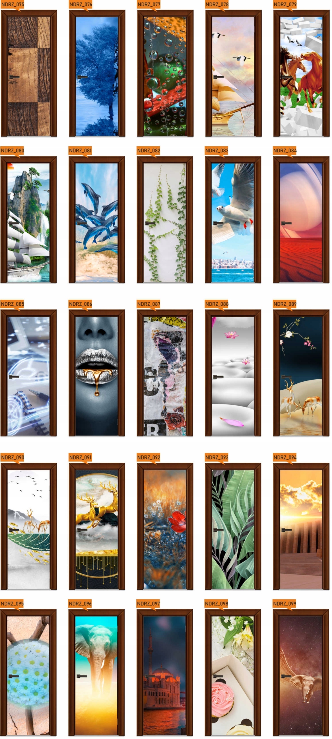 Naklejka samoprzylepna Okleina na Drzwi Szafę 3D