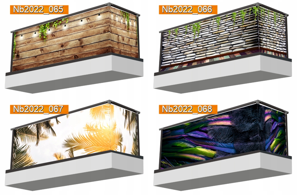 Osłona na balkon Mata balkonowa DEKORACJA ochronna deski drewno