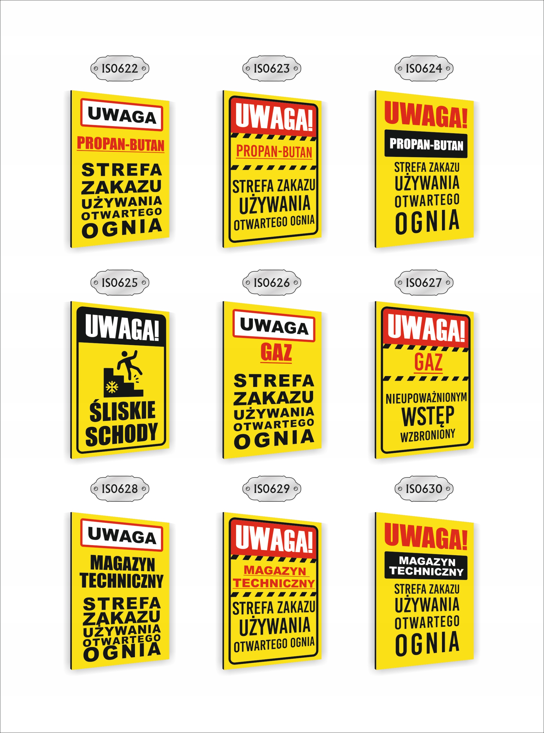 Tabliczka znak informacyjny dibond nadruk uv 40x30 UWAGA droga pożarowa