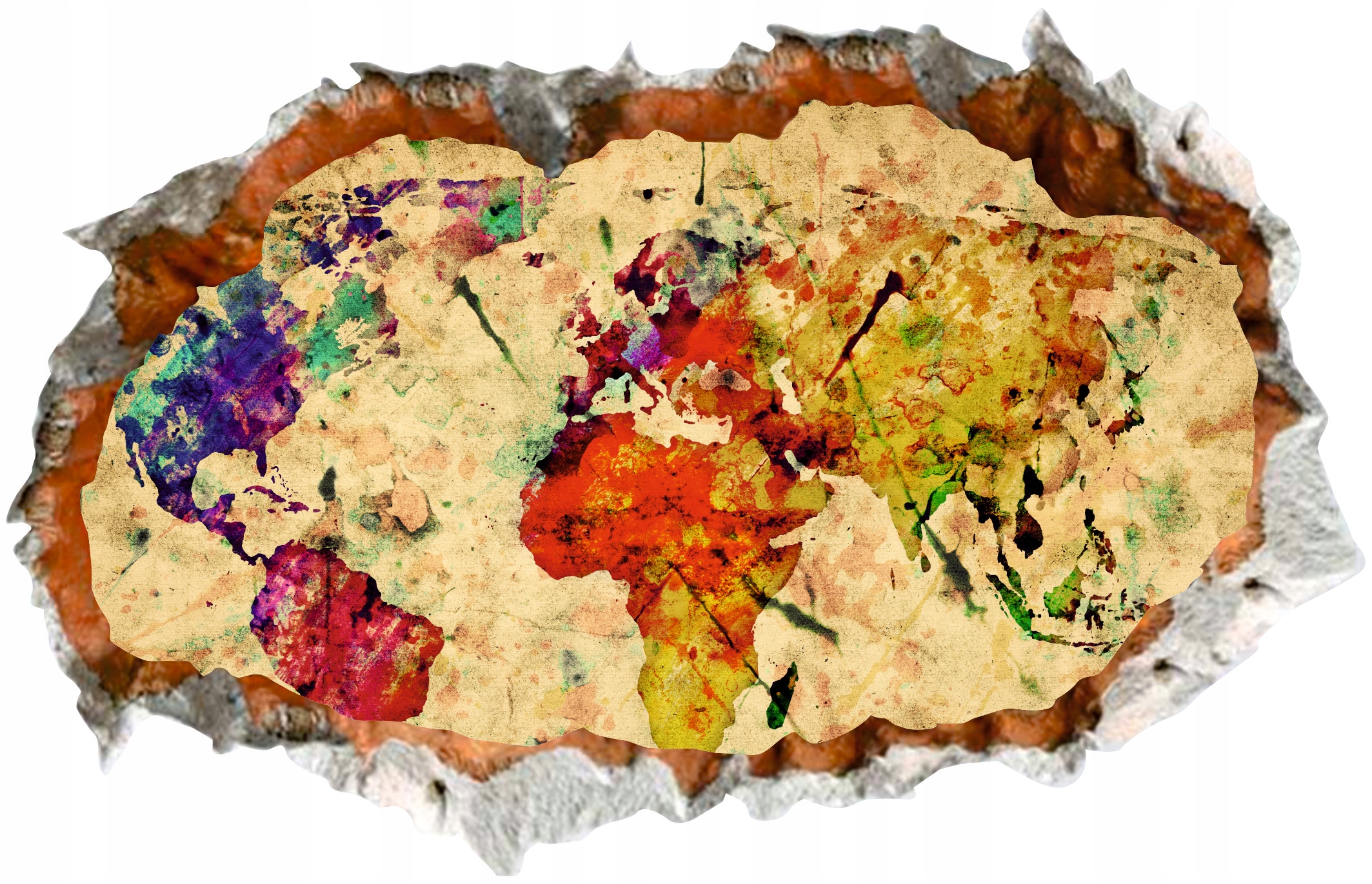 Naklejka efekt 3D czerwone maki duży wybór wzorów