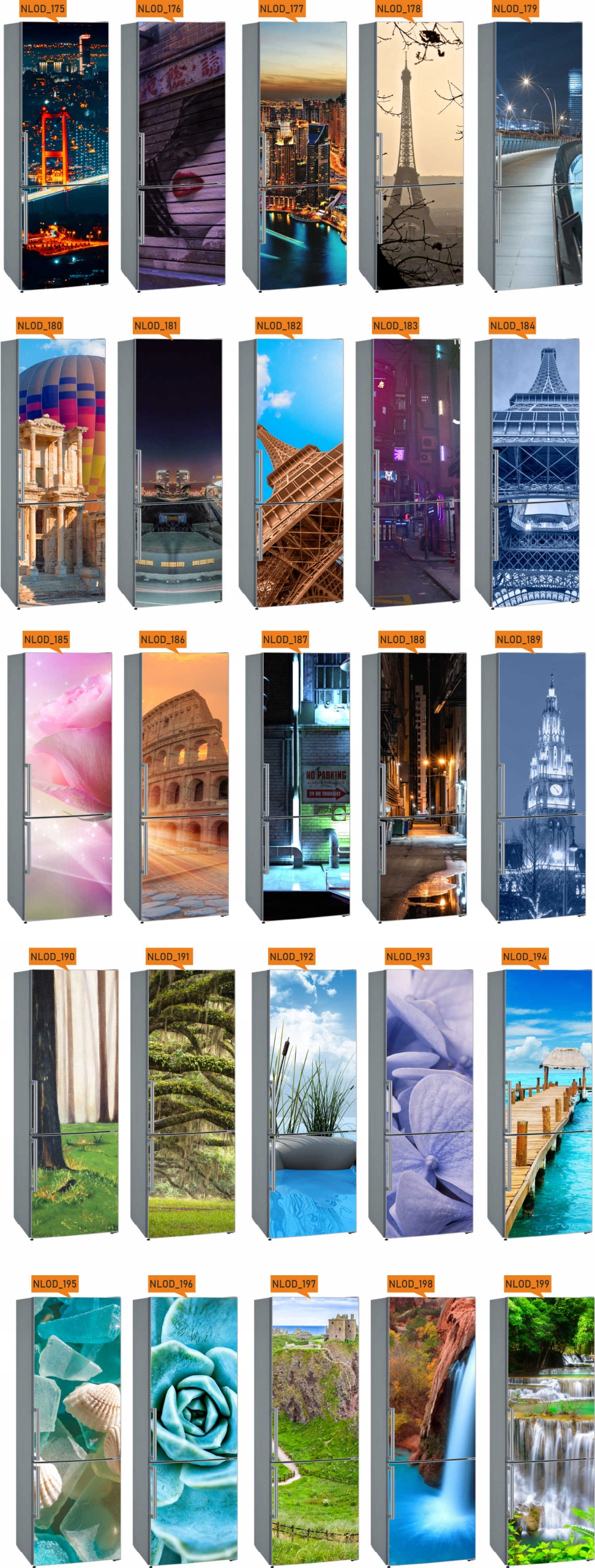 Naklejka Okleina Fototapeta na lodówkę 195cm