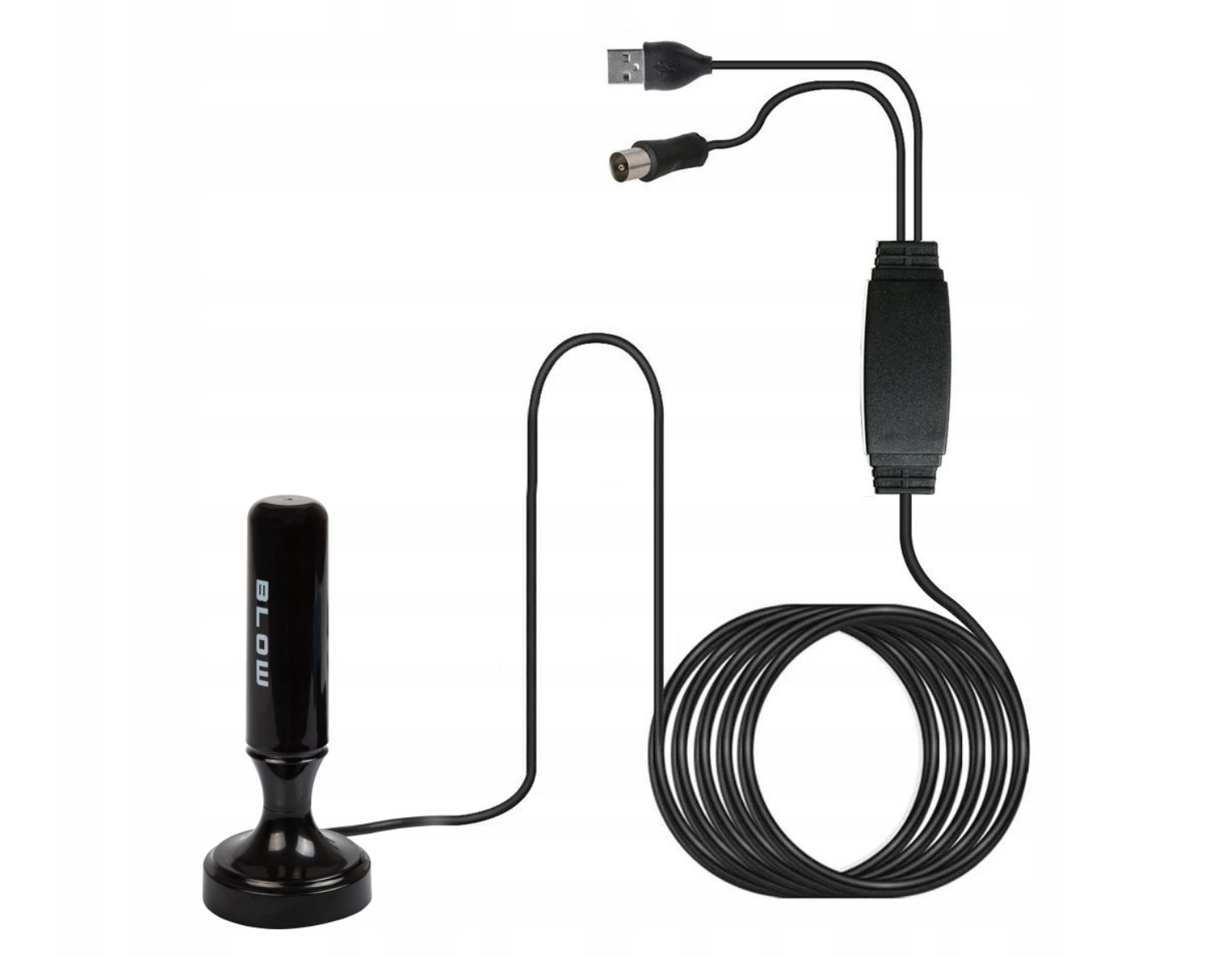 MOCNA ANTENA AKTYWNA POKOJOWA DVBT2 TV FHD 4K MUX-8 LTE WZMACNIACZ MAGNES