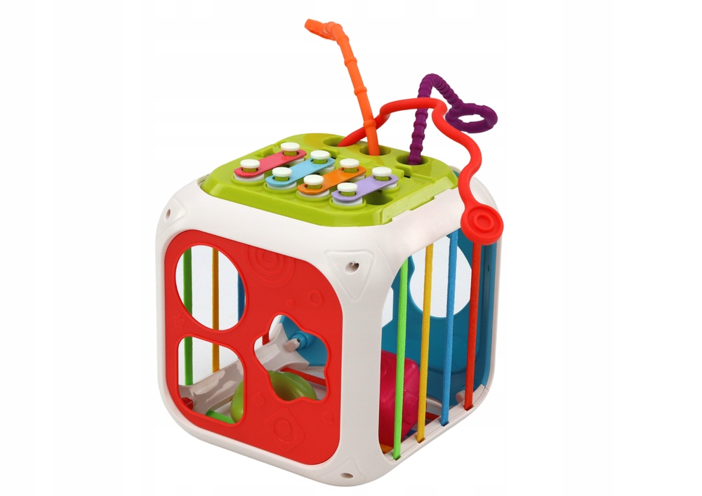 Kostka Edukacyjna dla Niemowląt Sorter Klocki Cymbałki 7w1