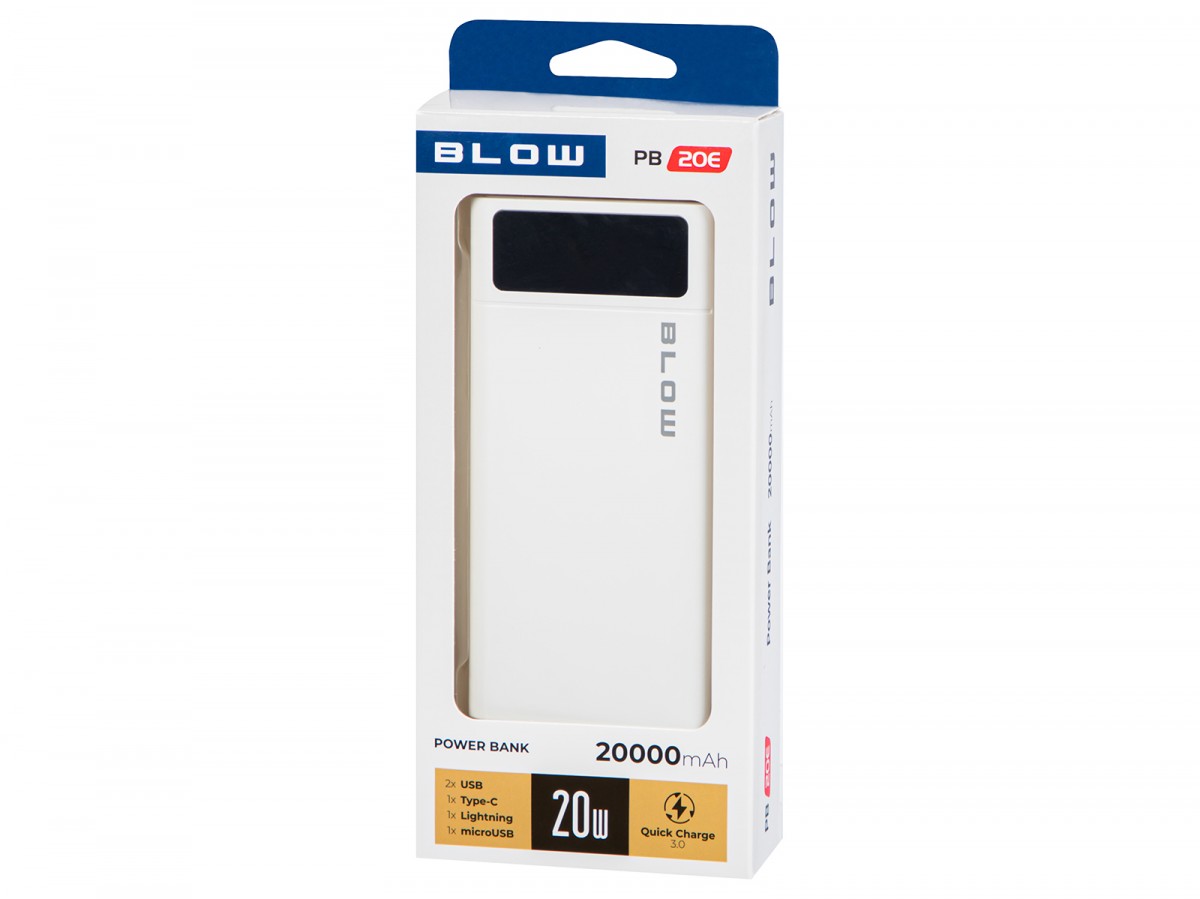 POWERBANK 20000 mAh 22,5W POWER BANK QC PD USB-C SZYBKI BEZPIECZNY POJEMNY