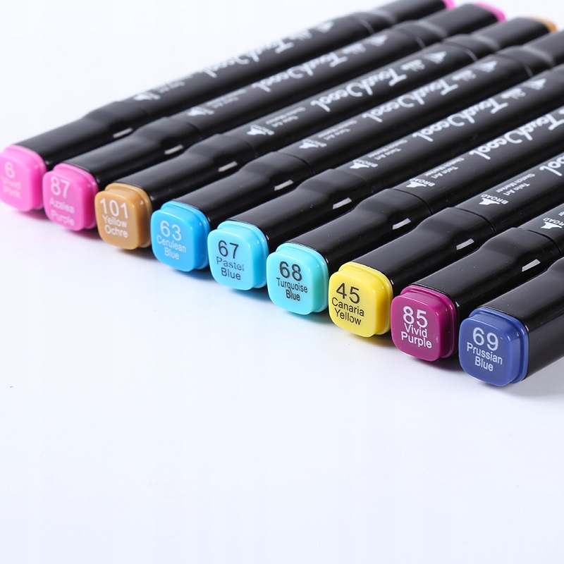 PRO MARKERY ALKOHOLOWE DWUSTRONNE 60szt + TORBA