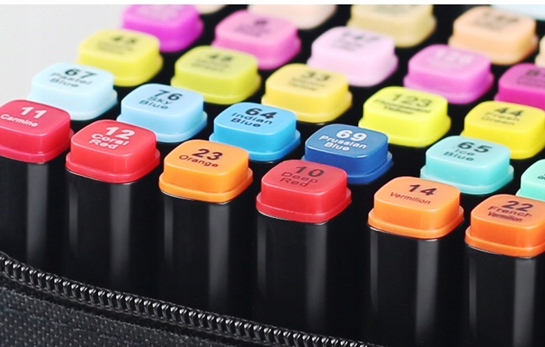 PRO MARKERY ALKOHOLOWE DWUSTRONNE 60szt + TORBA