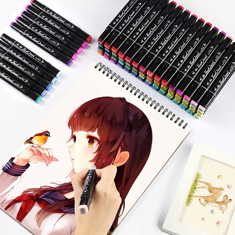 PRO MARKERY ALKOHOLOWE DWUSTRONNE 60szt + TORBA