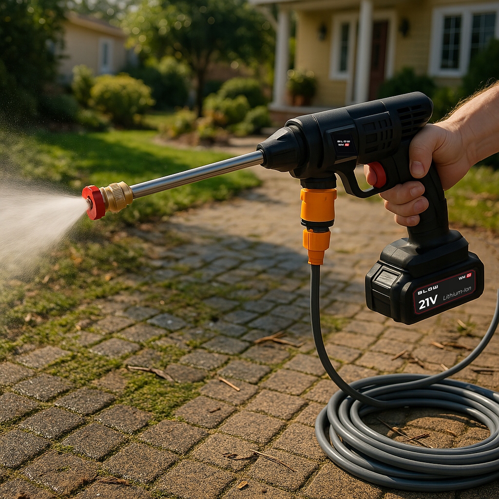 MYJKA CIŚNIENIOWA AKUMULATOROWA DO OKIEN OGRODU KOSTKI 2X AKUMULATOR ZESTAW