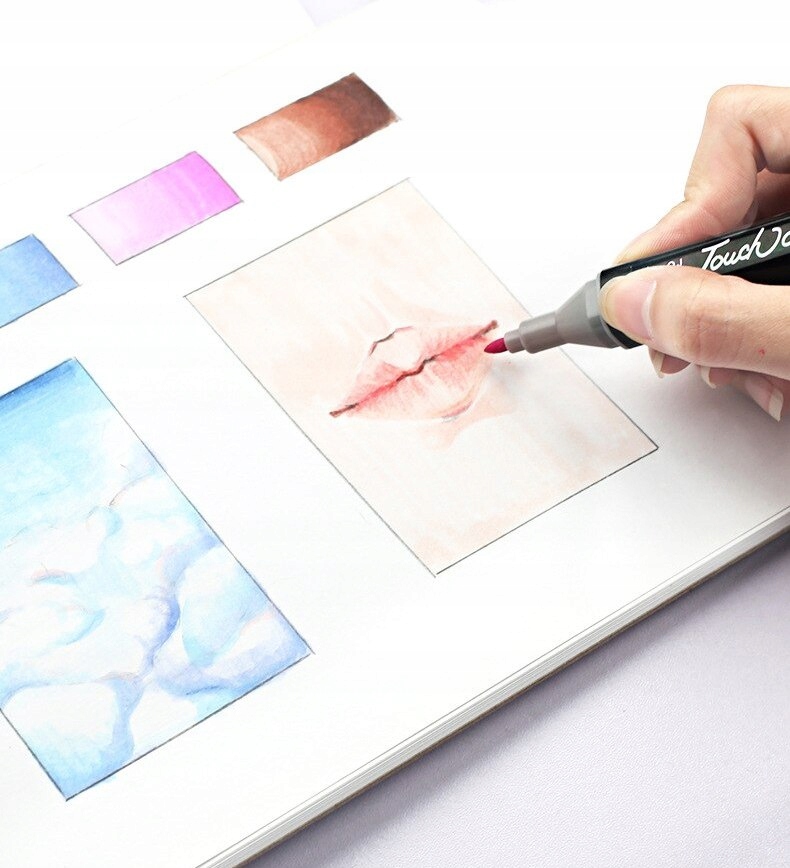 PRO MARKERY ALKOHOLOWE DWUSTRONNE 60szt + TORBA