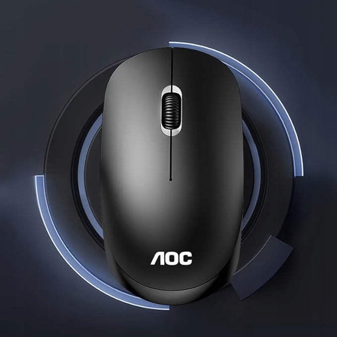 SUJHAL AOC MS320 czarna myszka bezprzewodowa 2,4 Ghz 1600 dpi