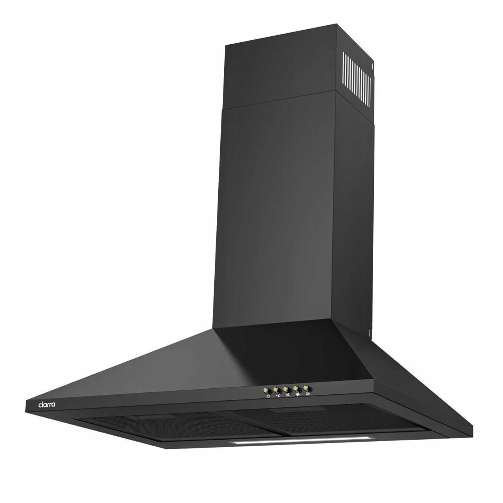Okap ścienny Ciarra CBCB6201-B 370m³/h 3 prędkości Czarny