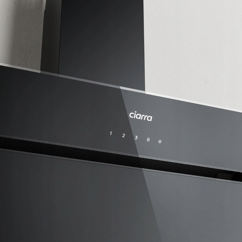 CIARRA 90cm Szklany Kątowy Okap Kuchenny z Funkcją Booster WiFi CBCB9736F-B