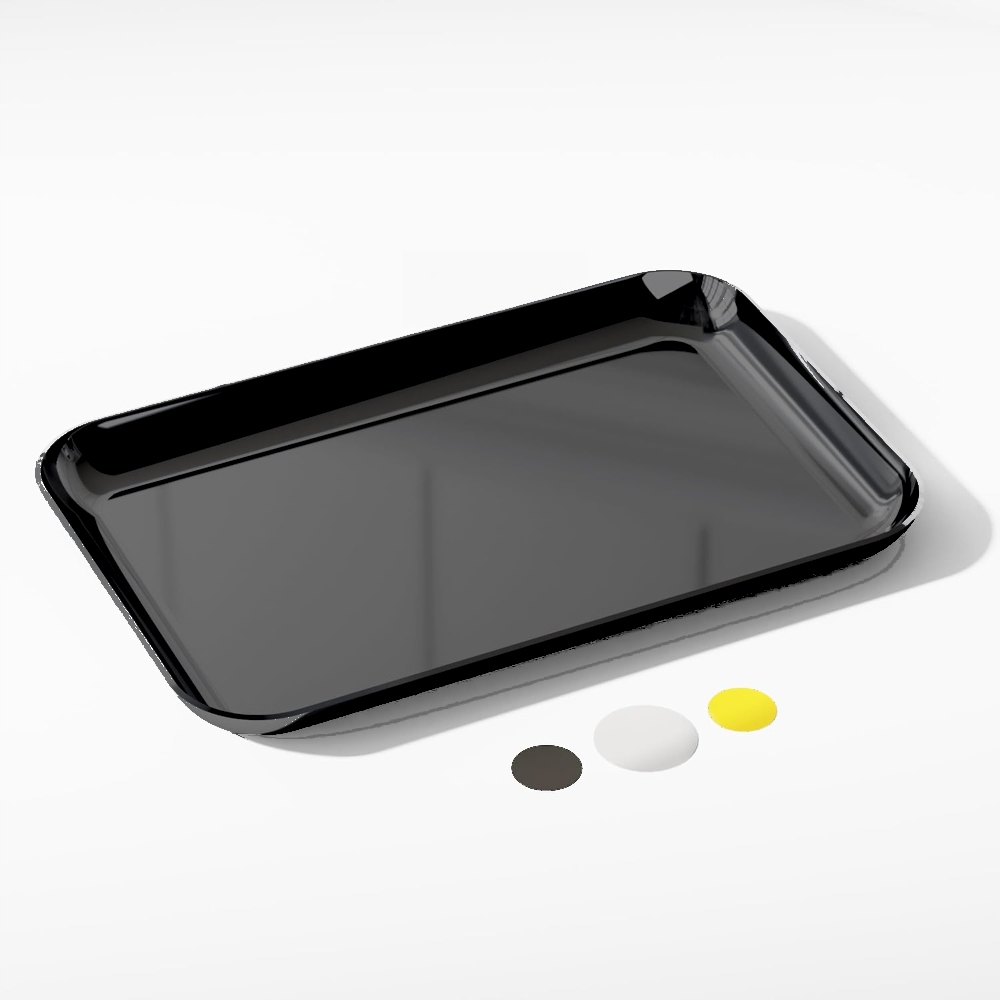 Taca łazienkowa dekoracyjna czarna na świece wykonana ze stali nierdzewnej