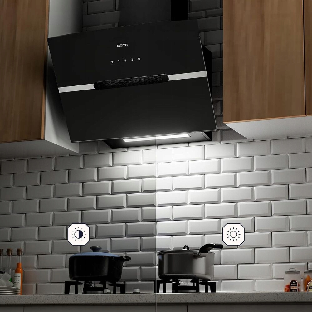 Okap ścienny Ciarra CBCB6736F 60 cm 3 prędkości Czarny