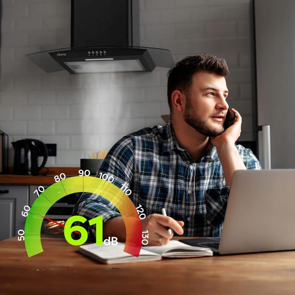 Okap ścienny Ciarra 60 cm 650m³/h CBCB6506B Czarny