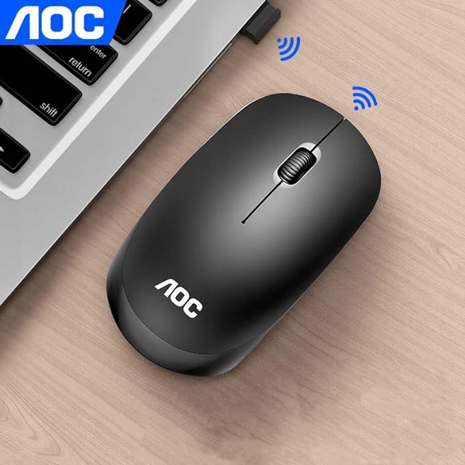 SUJHAL AOC MS320 czarna myszka bezprzewodowa 2,4 Ghz 1600 dpi