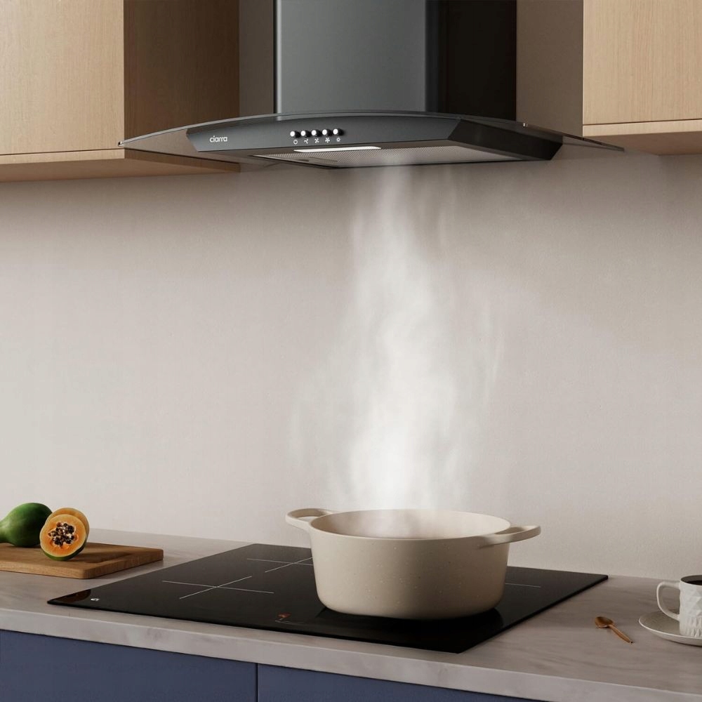 Okap ścienny Ciarra 60 cm 650m³/h CBCB6506B Czarny