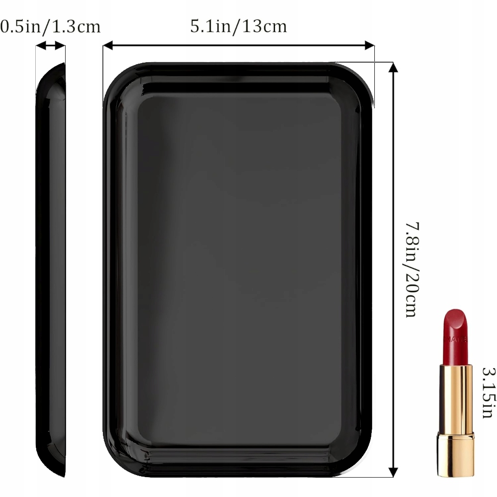 Taca łazienkowa dekoracyjna czarna na świece wykonana ze stali nierdzewnej