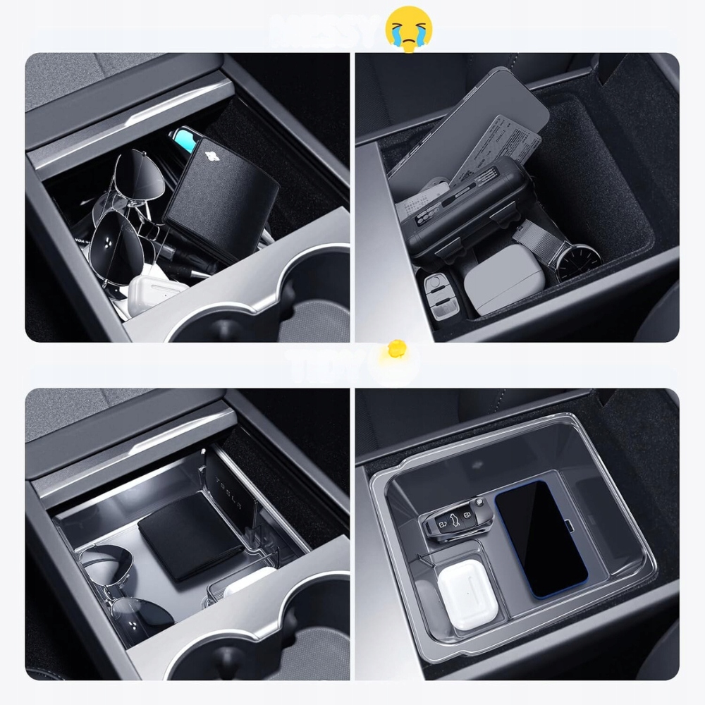 Zestaw 2 organizery do konsoli centralnej do Tesli Model 3 2024