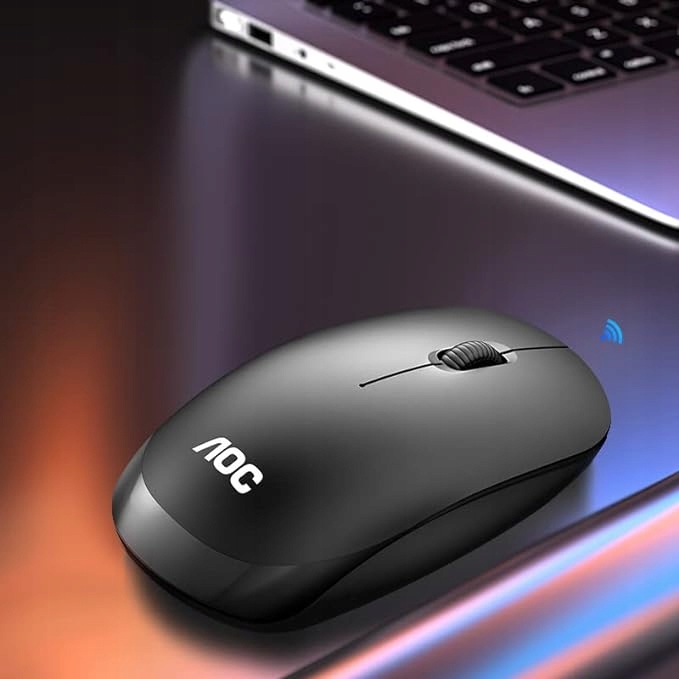 SUJHAL AOC MS320 czarna myszka bezprzewodowa 2,4 Ghz 1600 dpi