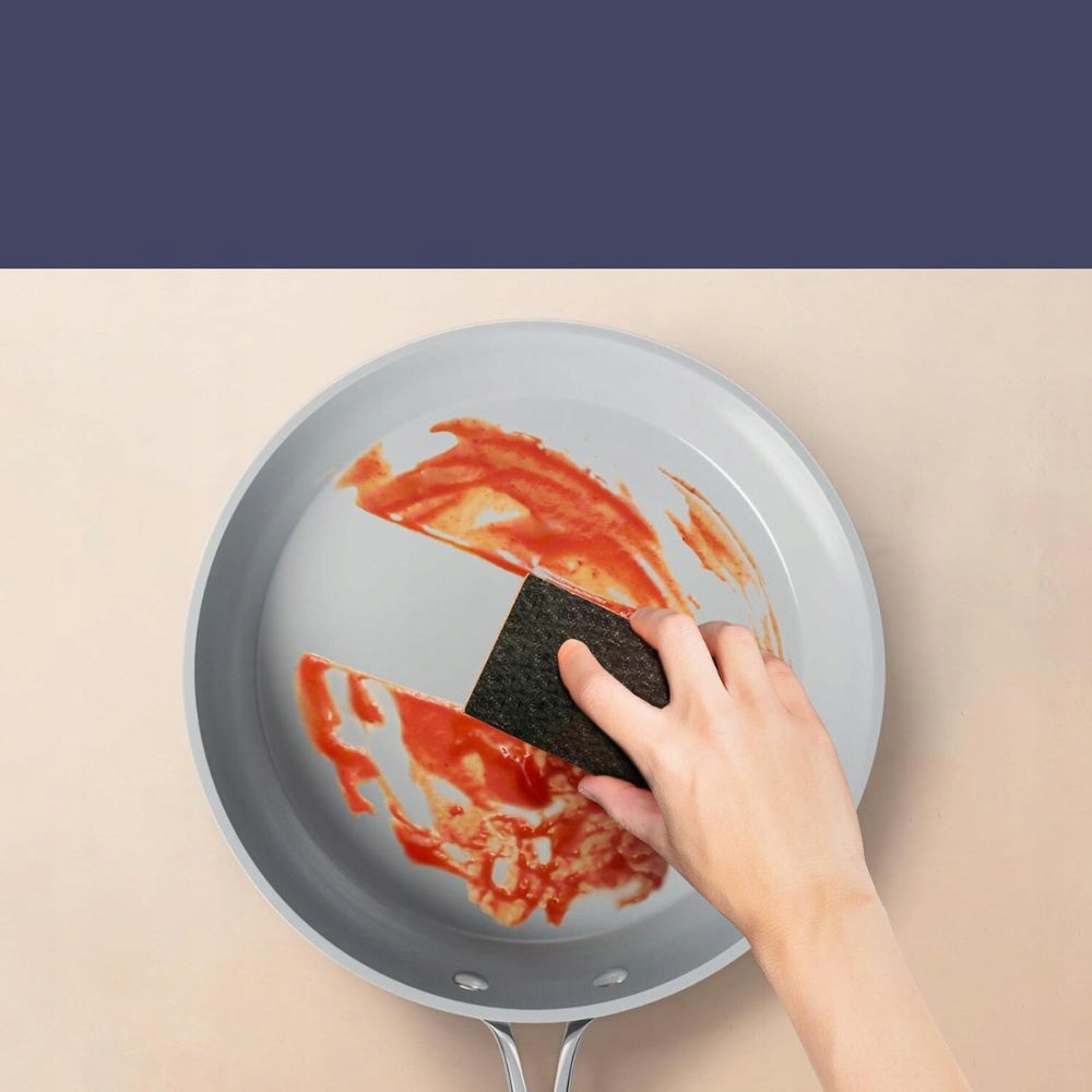 Ceramiczny zestaw garnków i patelni CIARRA CBCWSM7 4 elementy niebieski