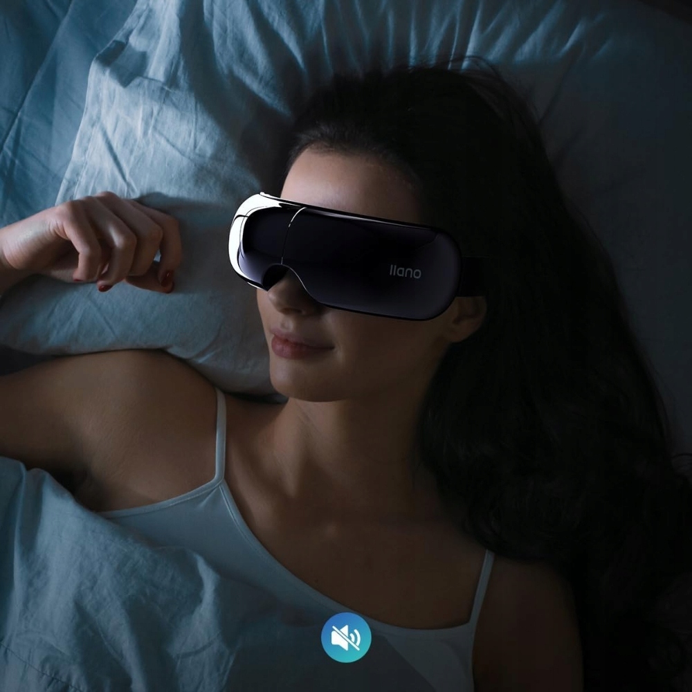 llano Urządzenie do Masażu Oczu Funkcja Ogrzewania, Wibracji - Glossy Black