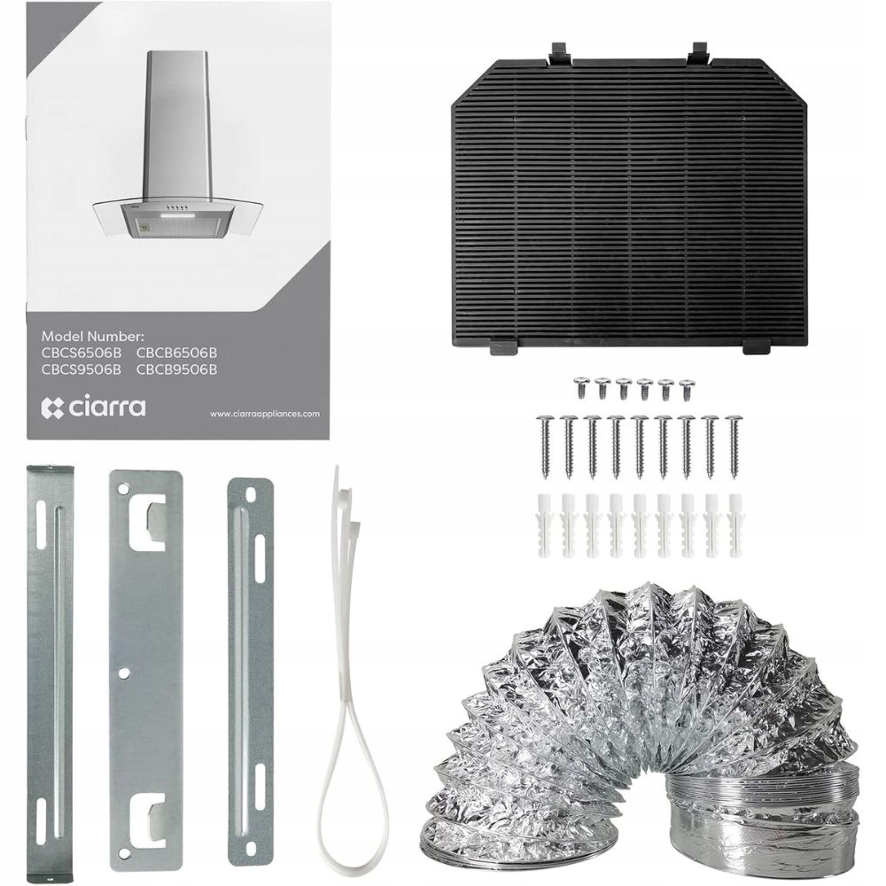 Okap ścienny Ciarra 60 cm 650m³/h CBCB6506B Czarny