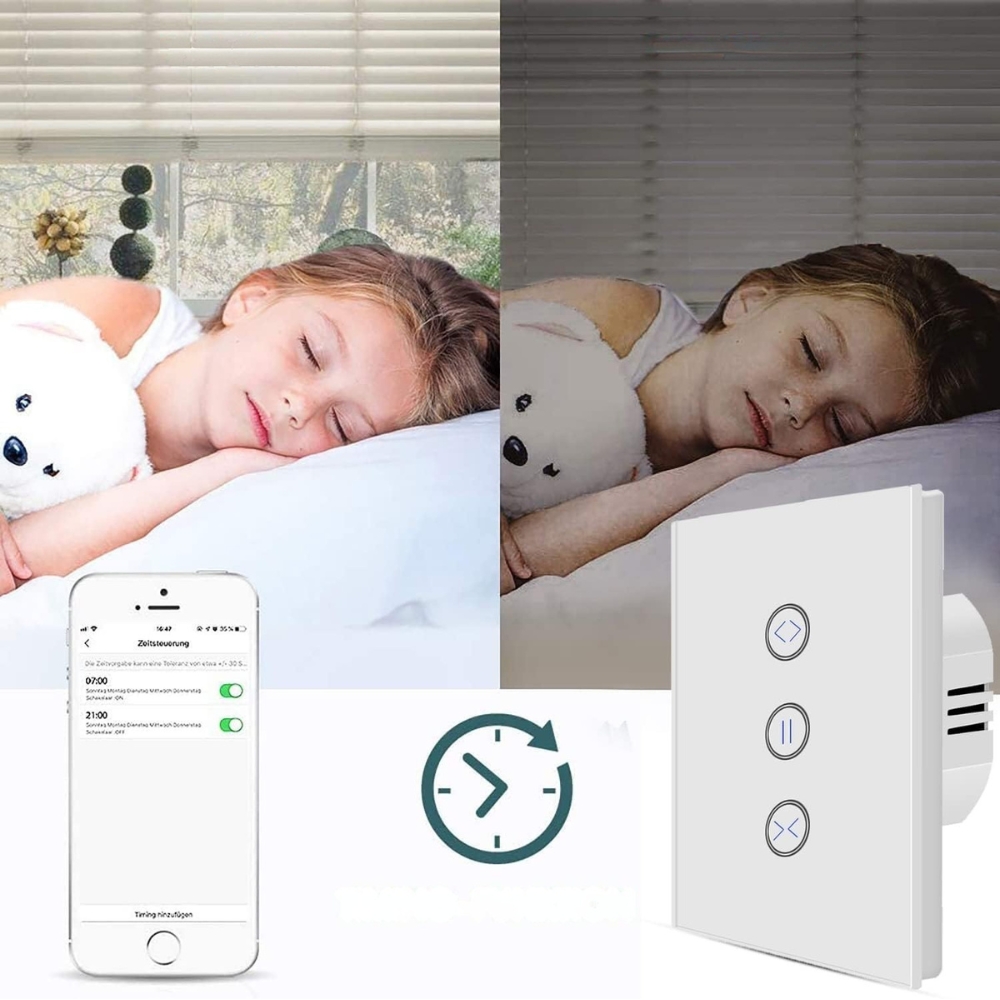 Zigbee 3.0 Przełącznik Światła 3 WEG Touch Switch, Alexa i Google Home