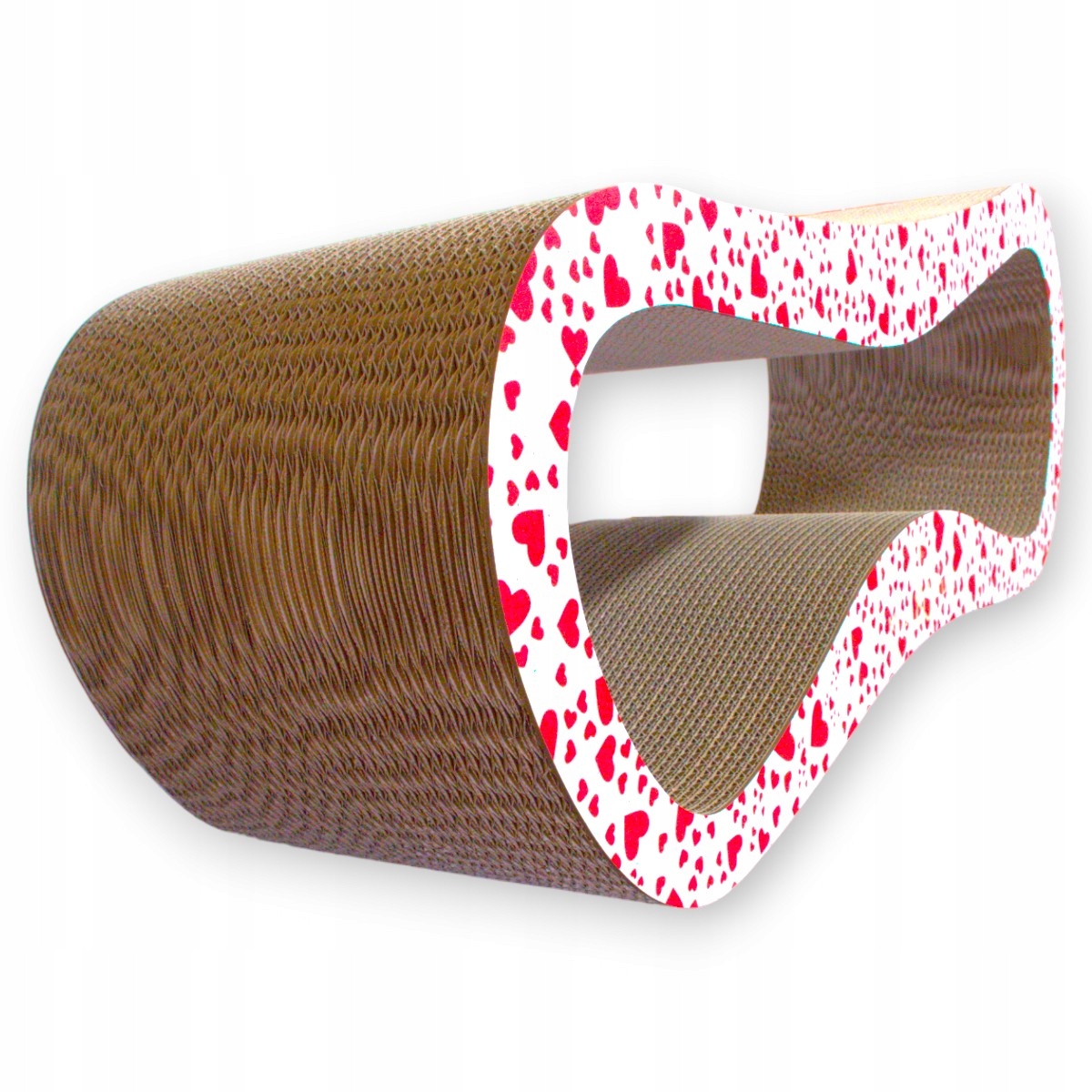 Drapak dla kota LEON | biały w serca | 78x28x24 cm | MruuPruu