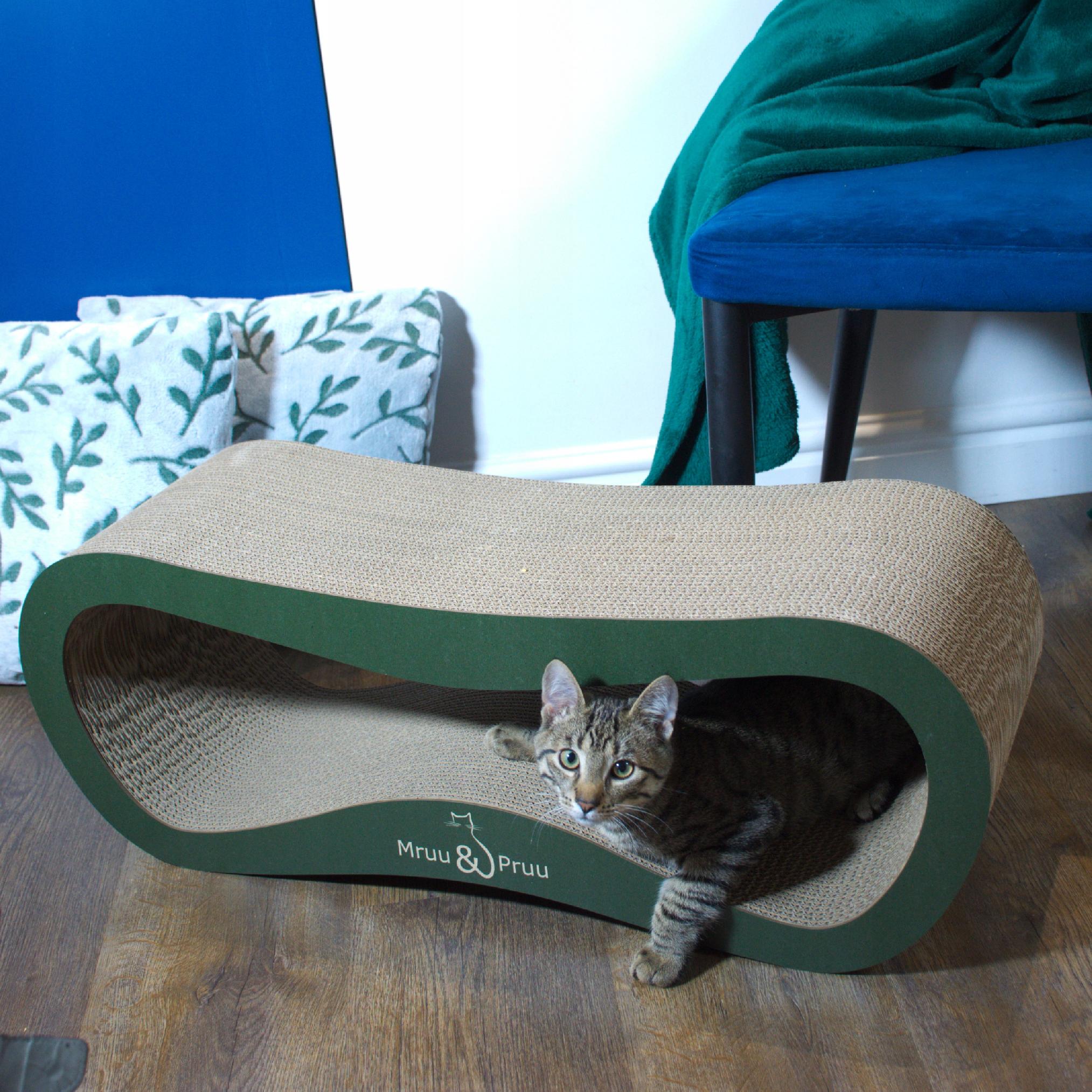 Drapak dla kota LEON | zielony | 78x28x24 cm | MruuPruu